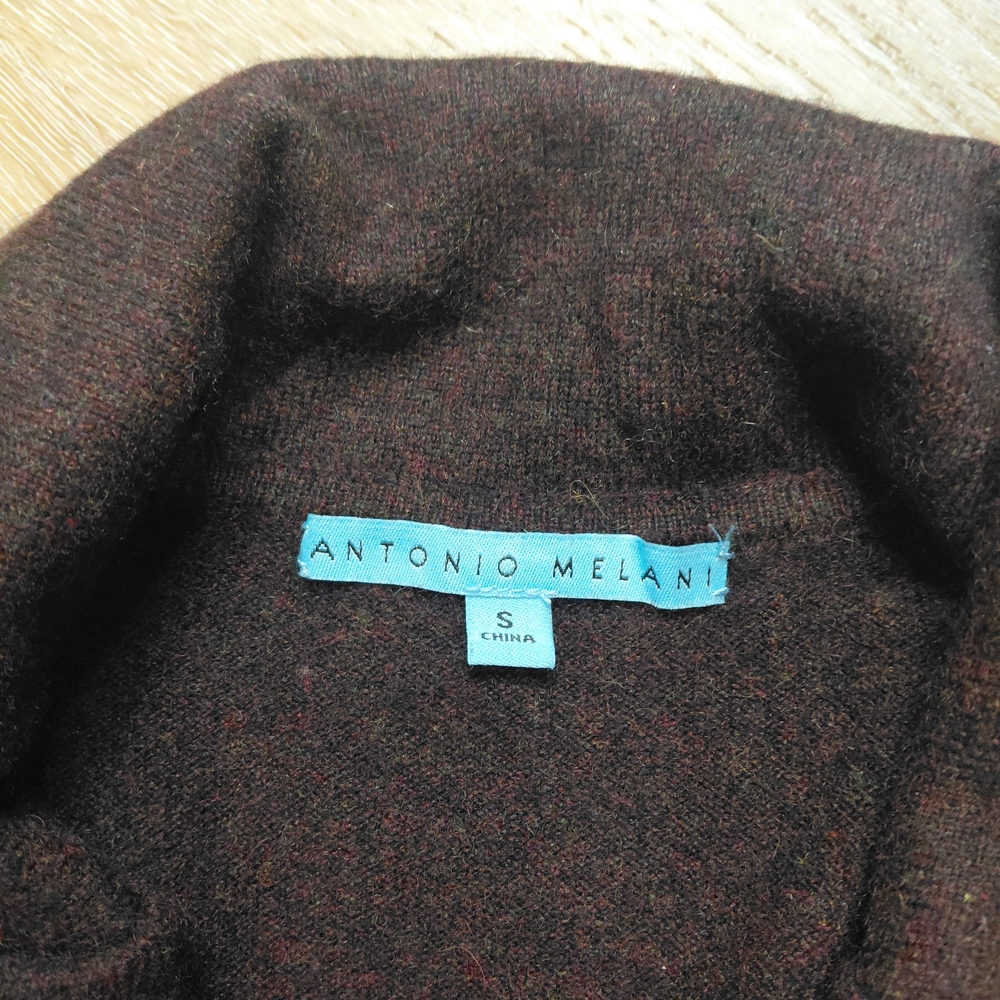 ANTONIO MELANI Brown Cardigan Sweater 100% Cashmere - Picture 3 of 12